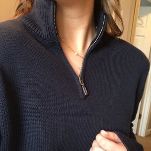 LLBean Navy Knit Pullover